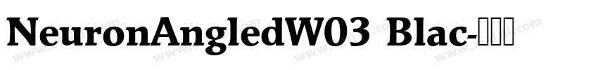 NeuronAngledW03 Blac字体转换